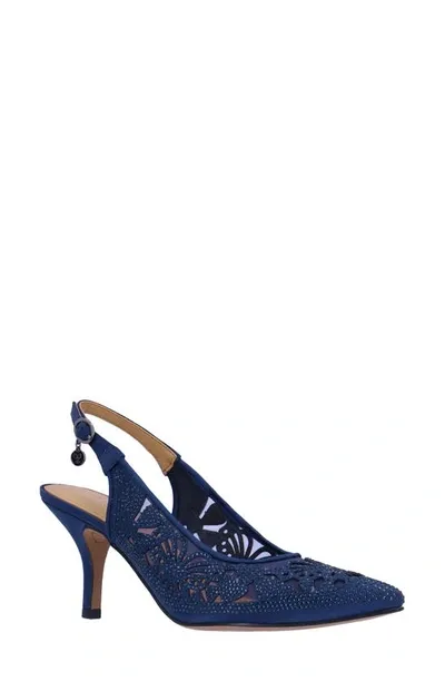 J. Reneé Vanani Slingback Pointed Toe Pump In Blue