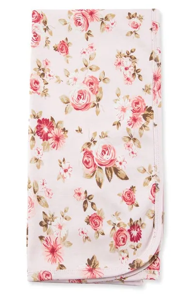 Little Me Babies' Tea Roses Blanket In Pink