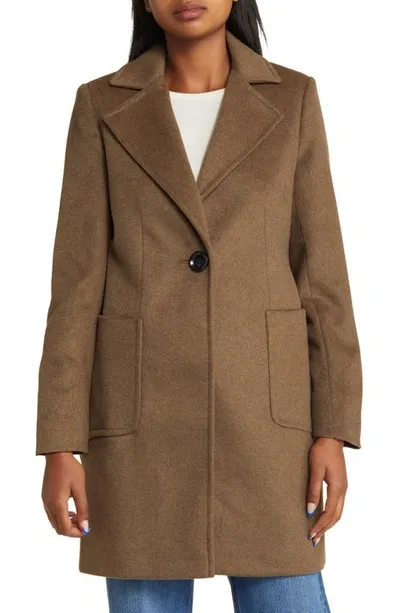 Sam Edelman Wool Blend Blazer Coat In Mink