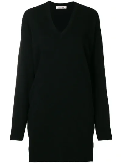 Dorothee Schumacher V-neck Long Sweater In Blue