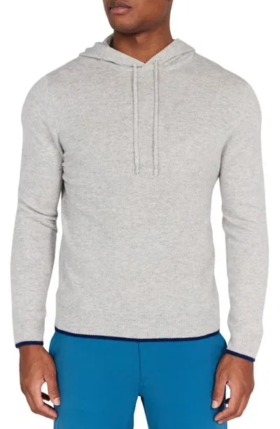 Redvanly Quincy Cashmere Golf Hoodie In Foggy