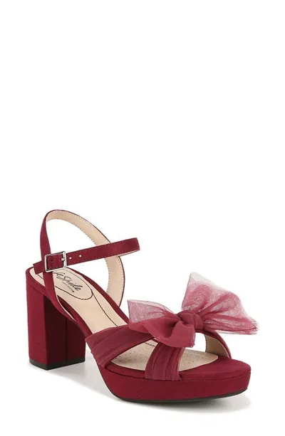 Lifestride Last Dance Platform Sandal In Pinot Noir Fabric