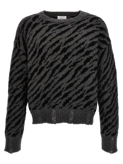 Rhude Multicolor Zebra Pattern Sweater