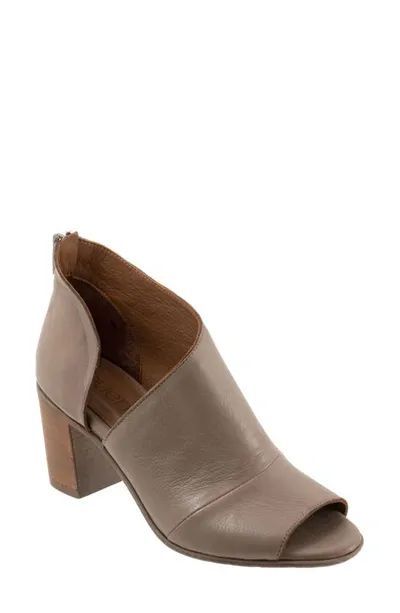 Bueno Usher Asymmetric Peep Toe Bootie In Grey