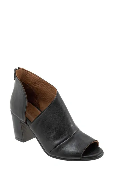 Bueno Usher Asymmetric Peep Toe Bootie In Black