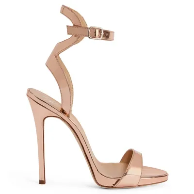 Giuseppe Zanotti Gwyneth 120mm Metallic Sandals In Beige