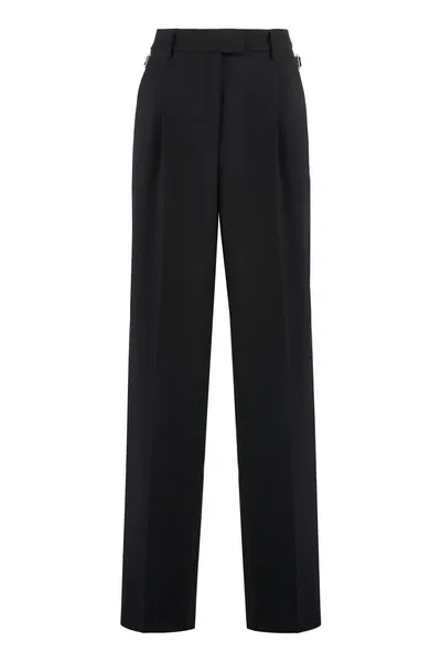 Pt01 Virgin Wool Trousers In Black