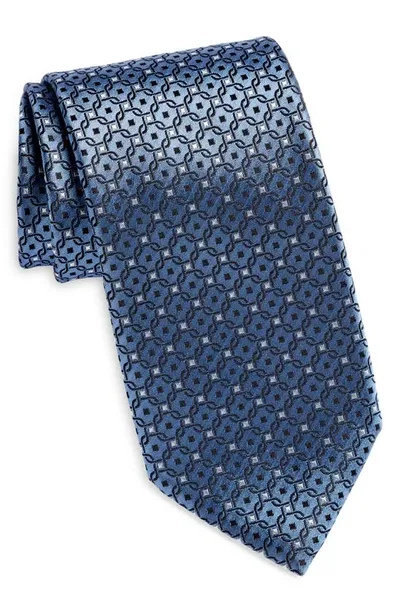 Zegna Ties Fili Links Silk Tie In Blue