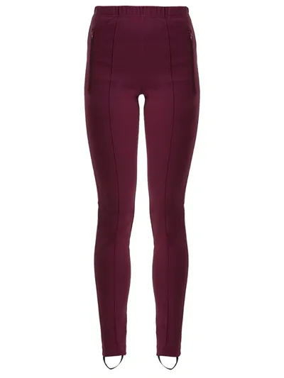 Balenciaga High-rise Stirrup Leggings In Burgundy