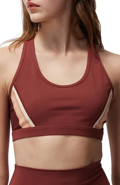 Spiritual Gangster Velo Dream Tech Jersey Racerback Sports Bra In Red