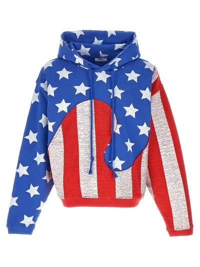 Erl Print Patchwork Hoodie Sweatshirt Multicolor