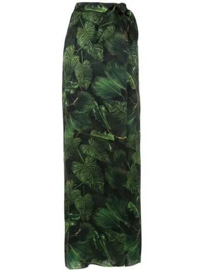 Isolda Gilda Jungle Night Skirt In Green