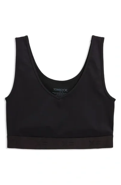 Tomboyx V-neck Compression Top In Black