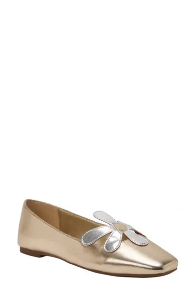 Katy Perry The Evie Daisy Square Toe Ballet Flat In Gold