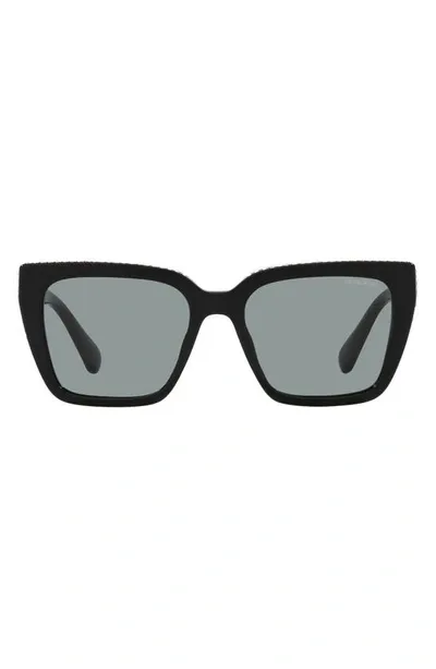 Swarovski 54mm Pillow Sunglasses In Black