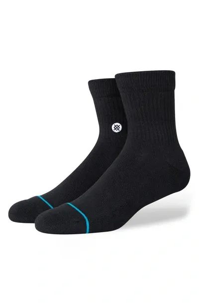 Stance Icon 3-pack Quarter Crew Socks In Black