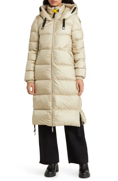 Parajumpers Panda Hooded 700 Fill Power Down Puffer Parka In Tapioca