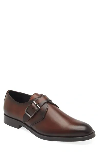 Nordstrom Everett Monk Strap Shoe In Brown Clove