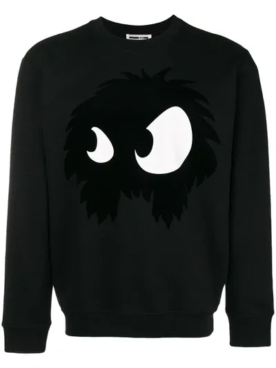 Mcq By Alexander Mcqueen Monster Cotton Sweatshirt In Darkest Black