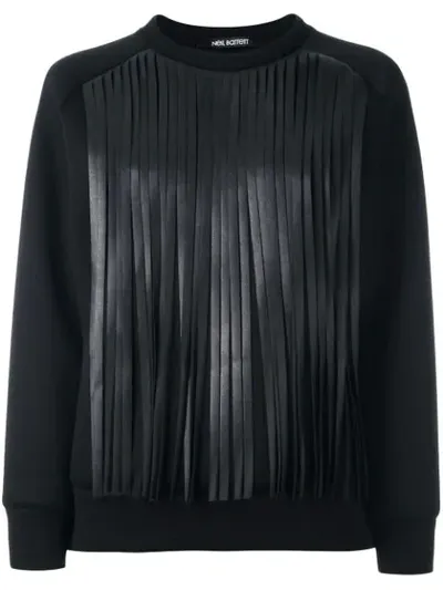 Neil Barrett Fringed Sweatshirt In Black