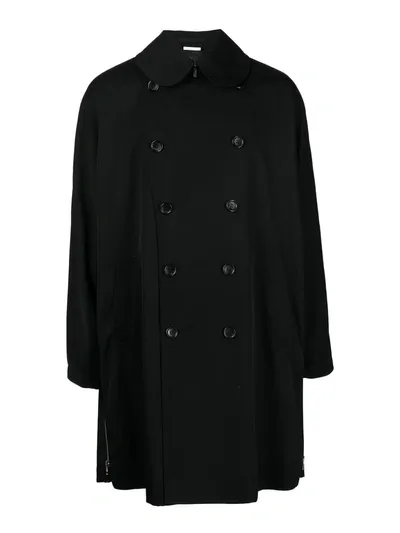 Comme Des Garcons Hommes Plus Wool Coat In Black