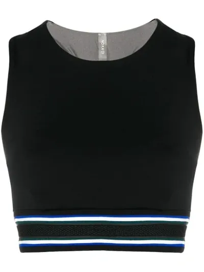 No Ka'oi Striped Trim Top In Black