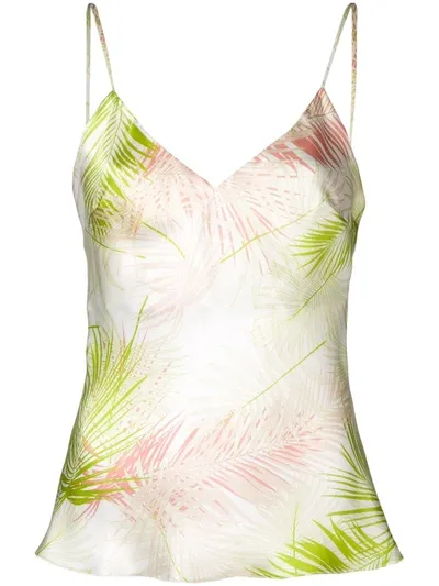 Gilda & Pearl Kew Chartrueuse Silk Top In White