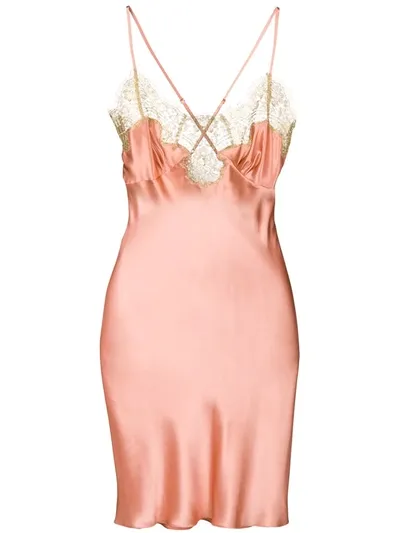 Gilda & Pearl Lace Embellished Fitted Nightwear In Pink