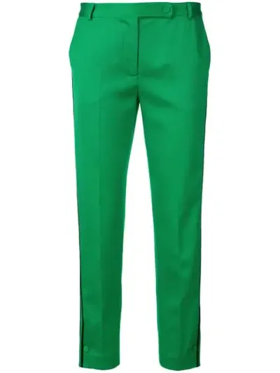 Styland Side-stripe Tuxedo Trousers In Green