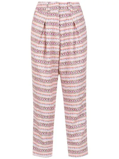 Olympiah Printed Papa Cropped Trousers In Pink