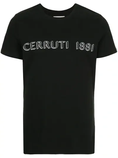 Cerruti 1881 T-shirt Mit Logo-print In Black