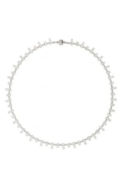 Luv Aj The Pavé Bar Chain Necklace In Silver