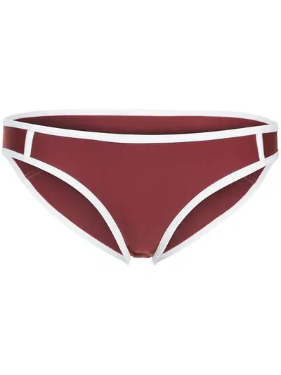 Duskii Contrast Edge Bikini Bottoms In Red