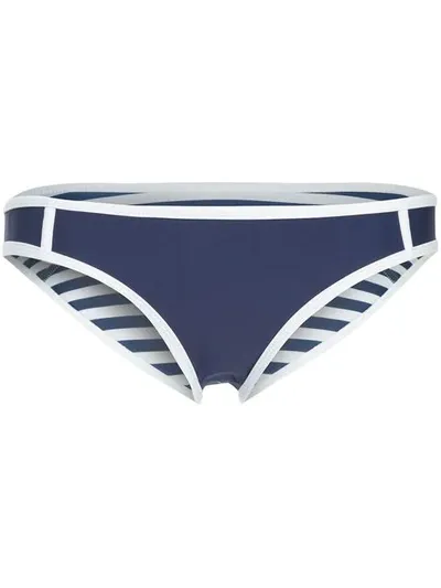 Duskii Contrast Edge Bikini Bottoms In Blue