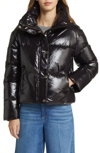 Michael Michael Kors Water Resistant 500 Fill Power Down Jacket In Black