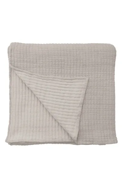 Pom Pom At Home Vancouver Cotton Gauze Coverlet In Grey