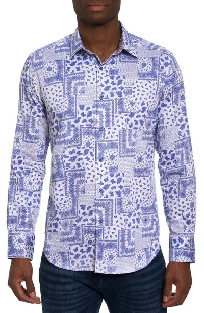 Robert Graham Vittoria Paisley Stretch Button-up Shirt In Neutral