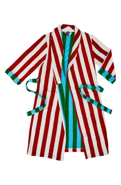 Dusen Dusen Field Stripe Terry Bathrobe