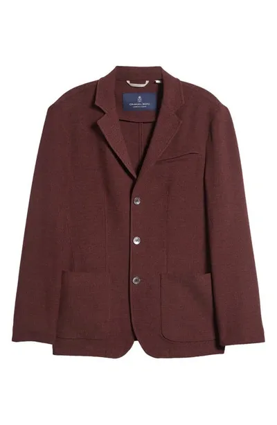 Emanuel Berg Deconstructed Stretch Wool Sport Coat In Dark Red