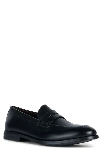 Geox Decio Water Resistant Penny Loafer In Black