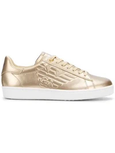 Ea7 Low-top Sneakers In Metallic