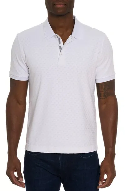 Robert Graham Elias Basket Weave Polo In White