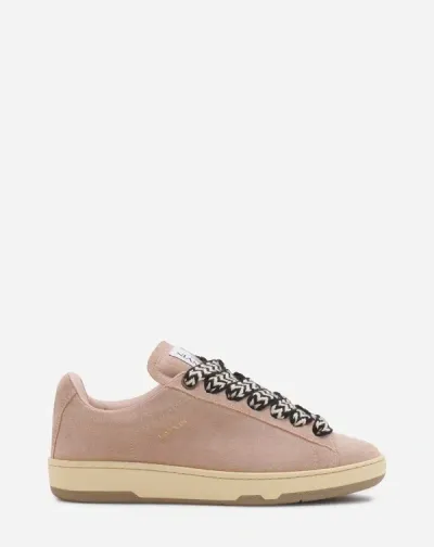 Lanvin Suede Lite Curb Sneakers For Women In Pink