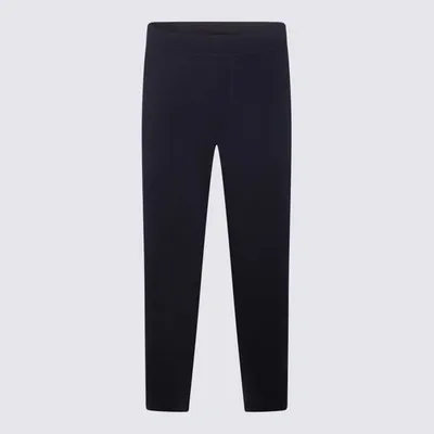 Brioni Navy Cotton Cashmere And Silk Blend Pants