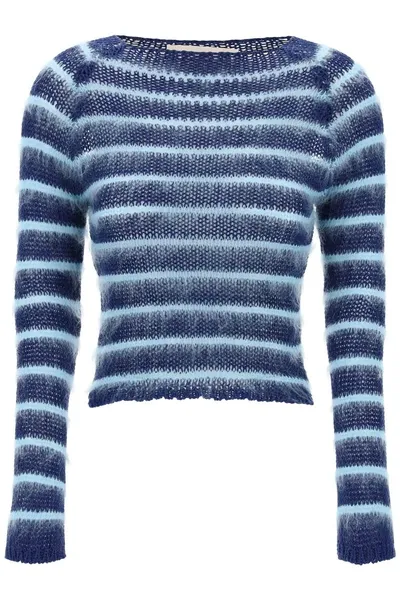 Marni Striped-pattern Cotton Jumper In Mixed Colours