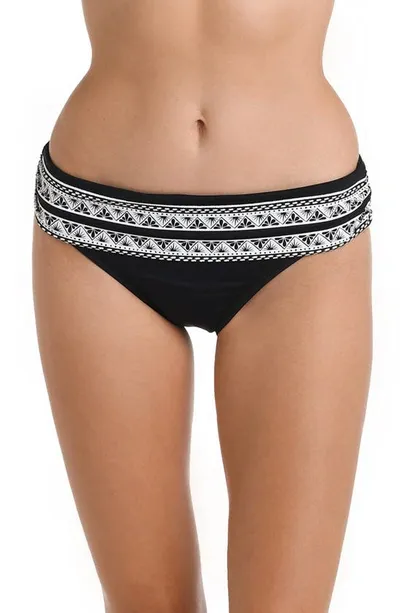 La Blanca Banded Bikini Bottoms In Black