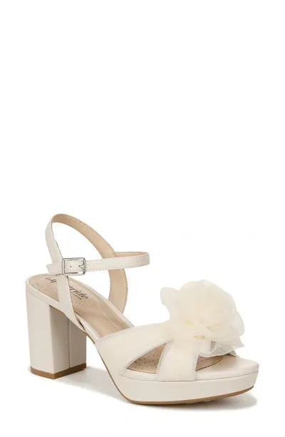 Lifestride Last Dance Tulle Flower Platform Sandal In Bone