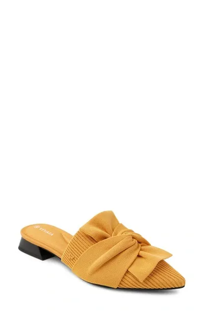 Vivaia Yaffa Pointed Toe Mule In Mustard Yellow