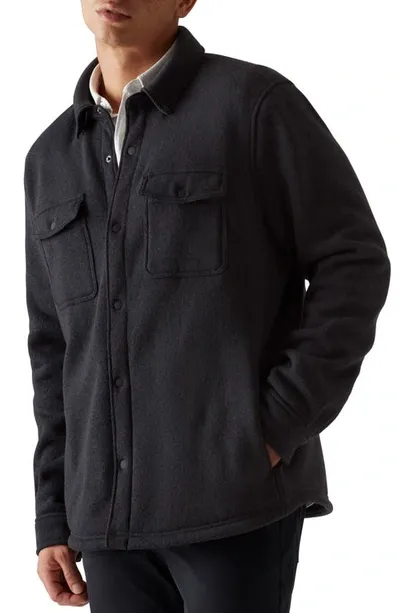 Rhone Fleece Shacket In Black