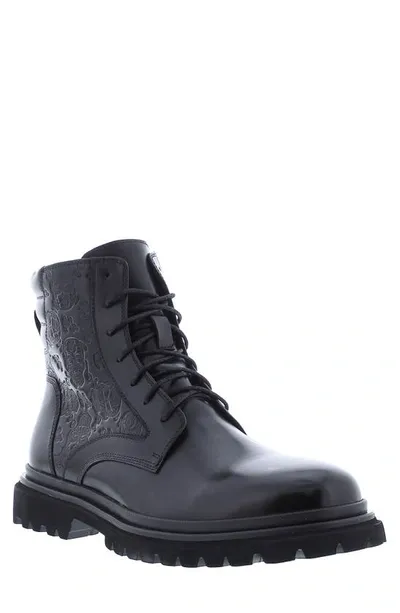 Robert Graham Geneva Lace-up Combat Boot In Black